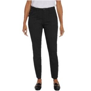 NWT Banana Republic Ladies' 6 High Rise Twill Pant Black  NEW Cotton Stretch